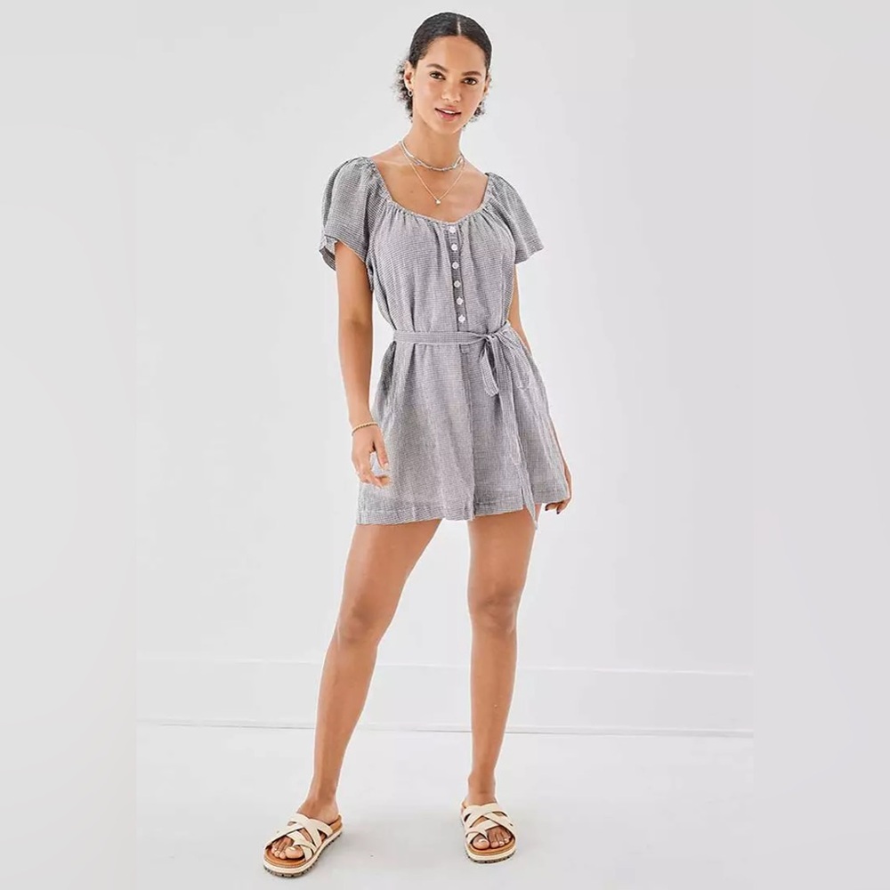 AE Plaid Babydoll Romper